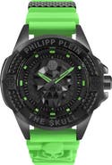 PHILIPP PLEIN The $kull Silicone Strap Watch, 44mm