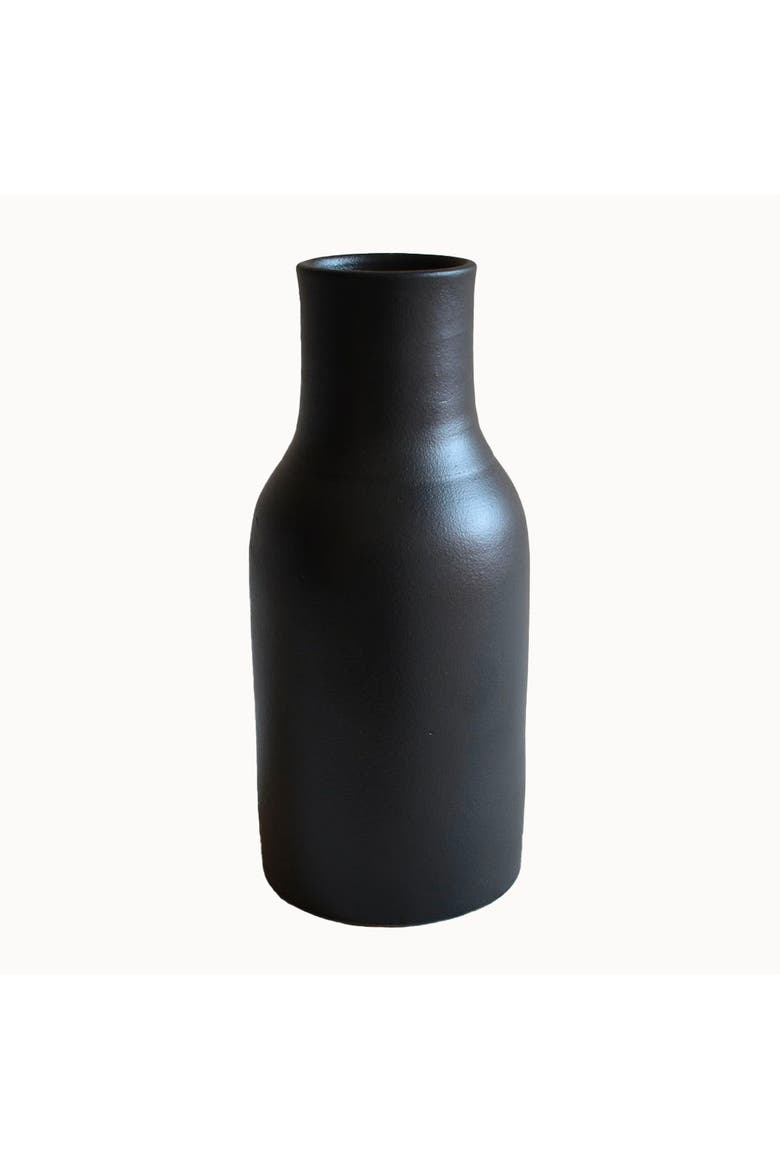 Matte Black Bottle Vase by Apartment F, Main, color, Matte Black