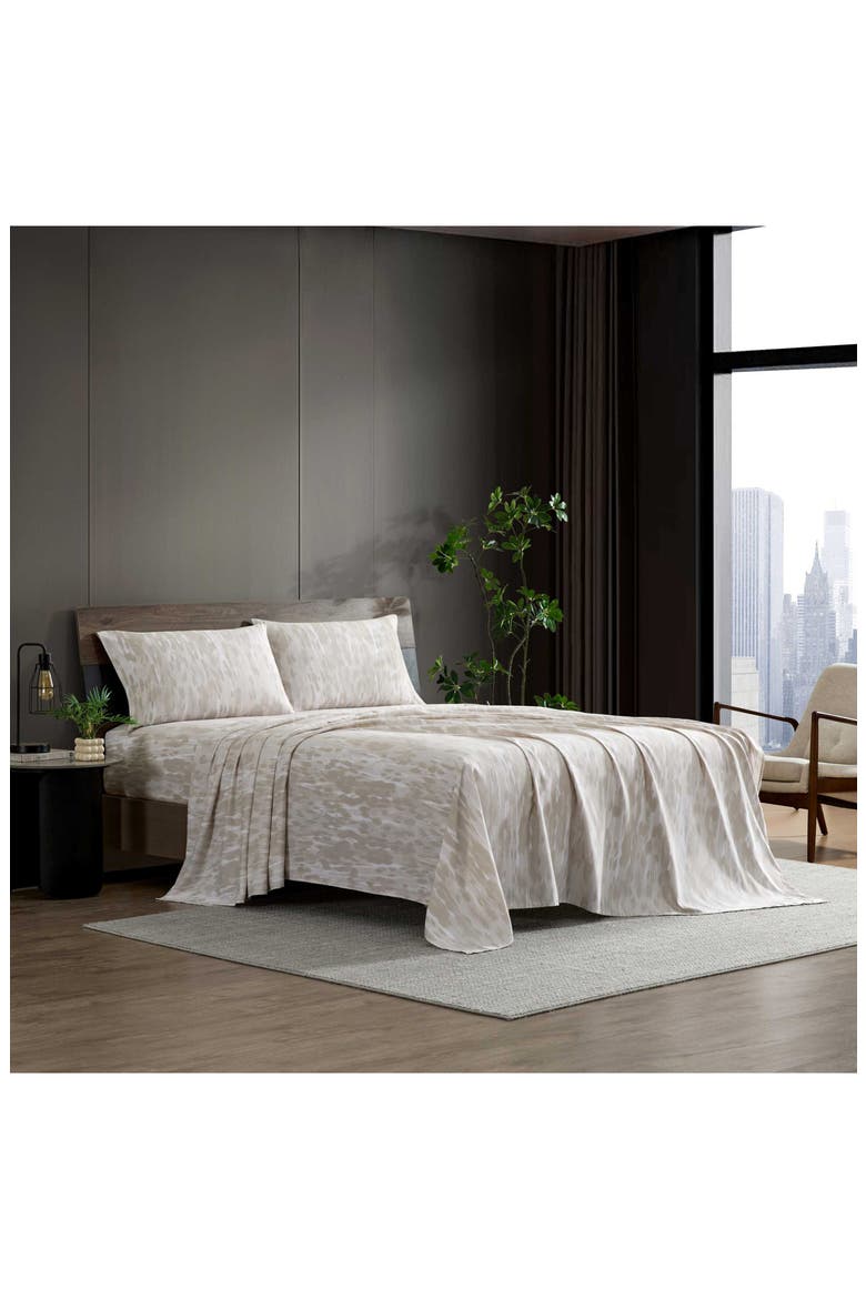 Abstract Animal Microfiber Sheet Set, Alternate, color, SAND BEIGE