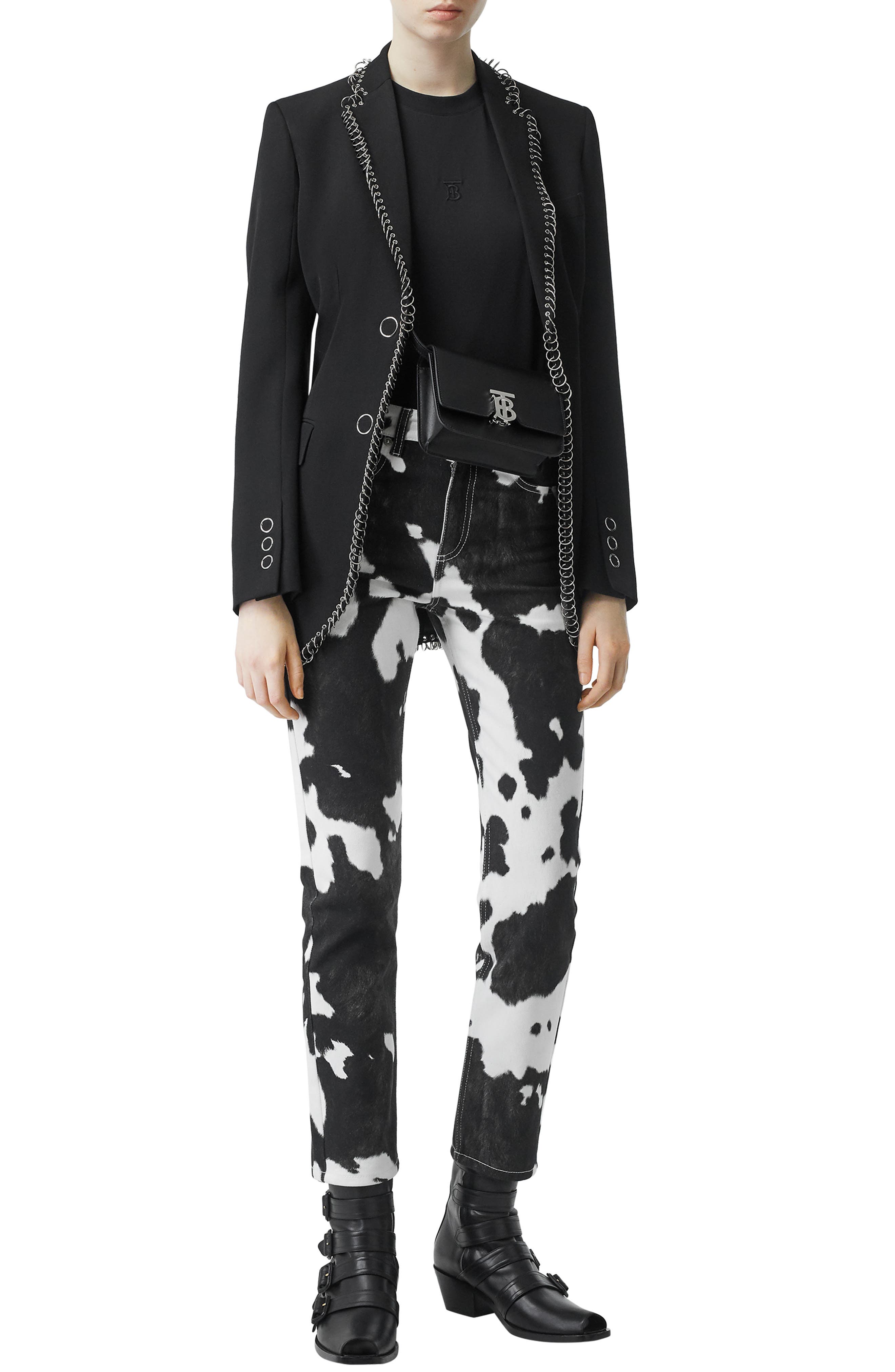 Burberry Mini TB Leather Bag, Alternate, color, 