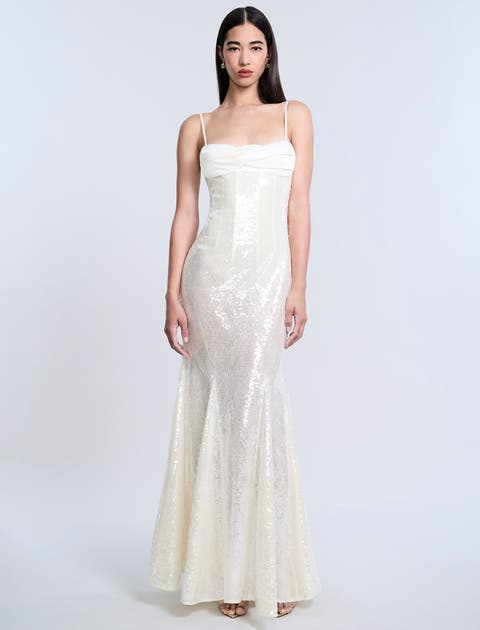 Sequin Lace Gusset Gown