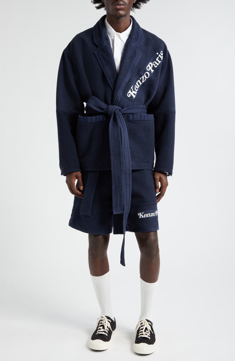 KENZO Verdy Logo Cotton Judo Shorts, Alternate, color, 