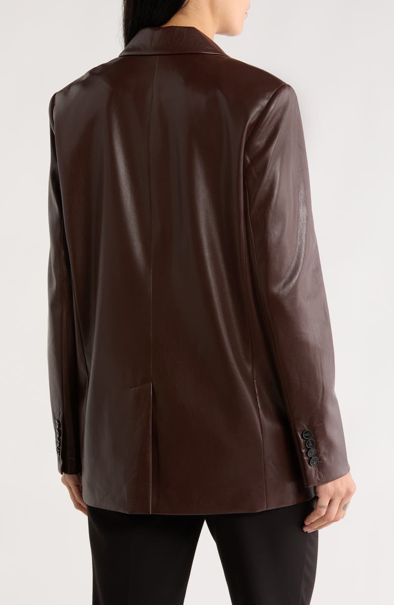 Love Token Alexa Faux Leather Blazer, Alternate, color, Brown