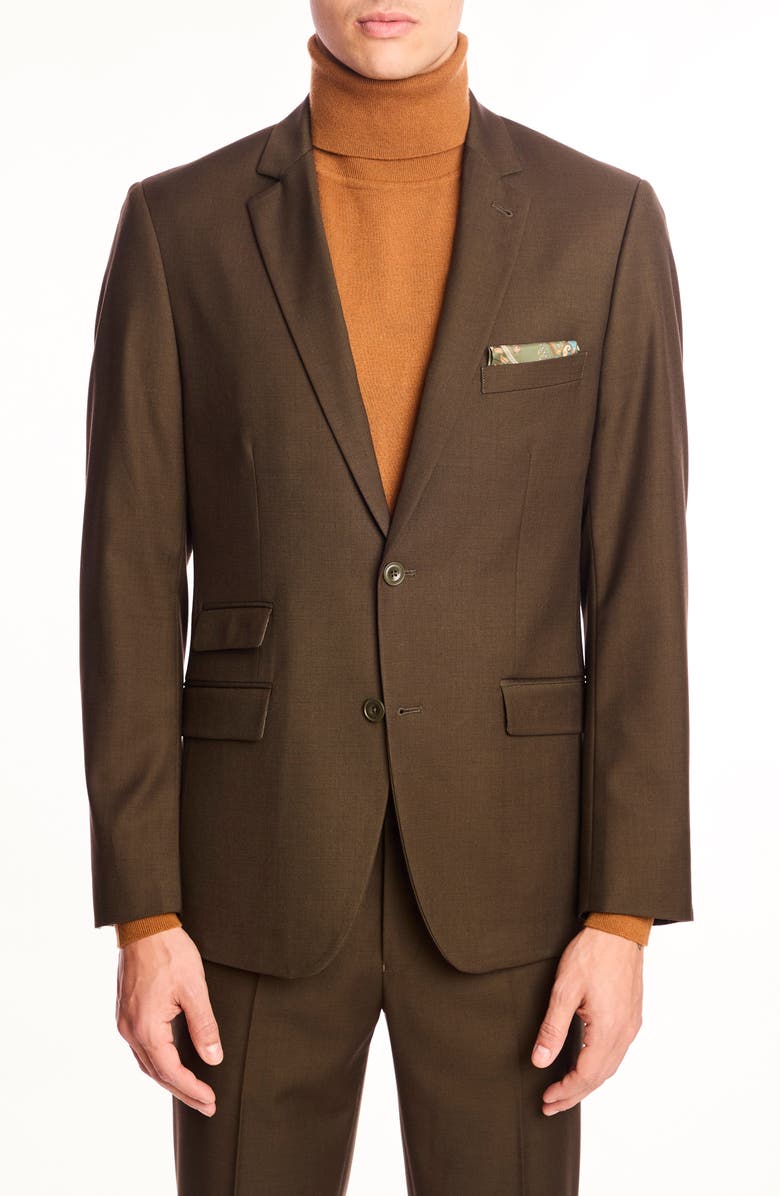 PAISLEY & GRAY Dover Slim Fit Blazer, Main, color, Dark Army Green