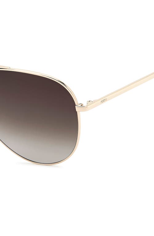 Fossil 60mm Pilot Sunglasses In Brown