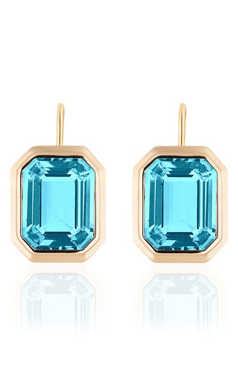 Manhattan Bezel Set Drop Earrings