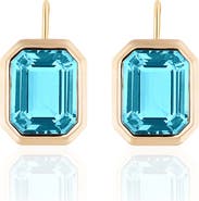 GOSHWARA Manhattan Bezel Set Drop Earrings