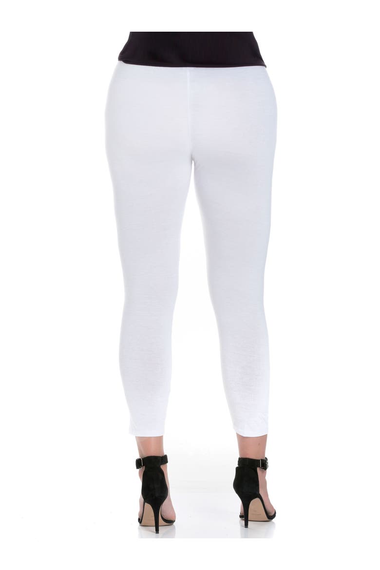 Stretch Ankle Length Leggings, Alternate, color, White