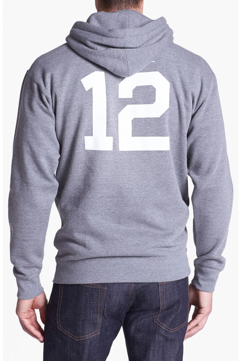 '12th Man' Graphic Hoodie, Alternate, color, HEATHER GREY