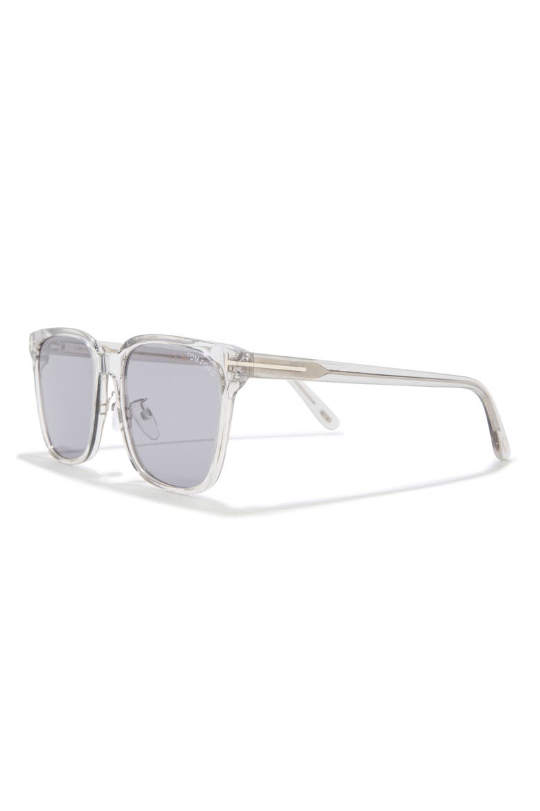 55mm Square Sunglasses, Alternate, color, GREY/ OTHER / SMOKE POLARIZED