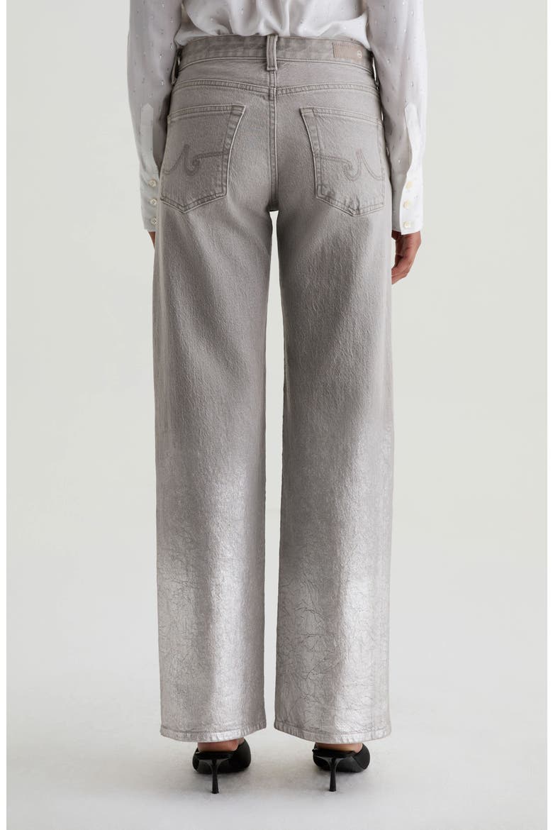 Adria Embellished Low Rise Baggy Wide Leg Jeans, Alternate, color, SILVER MYST
