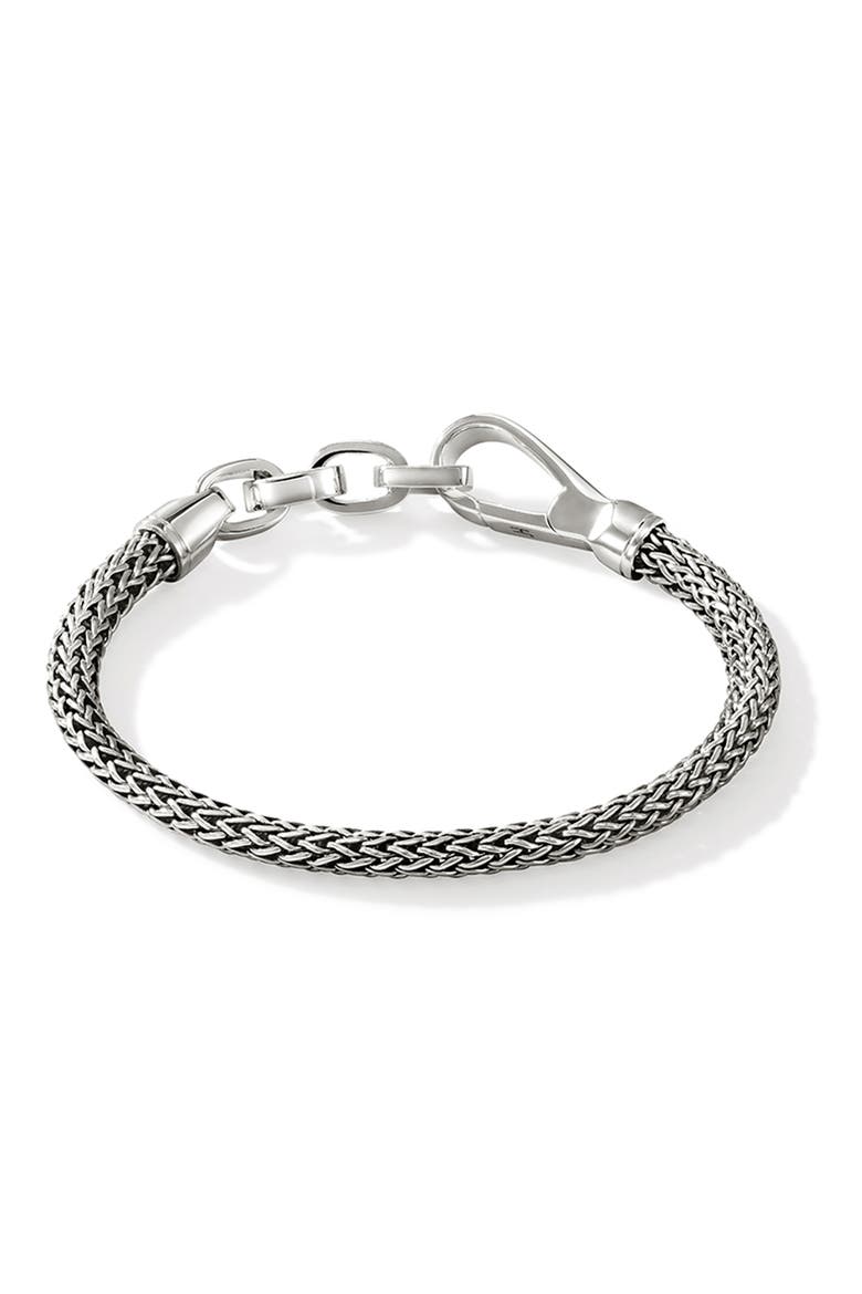 Hook Clasp Bracelet, Sterling Silver, 5mm, Alternate, color, SILVER