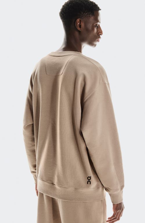 On Club Crewneck Cott Blend Sweatshirt In Brown