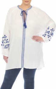BOHO ME Embroidered Tunic Top