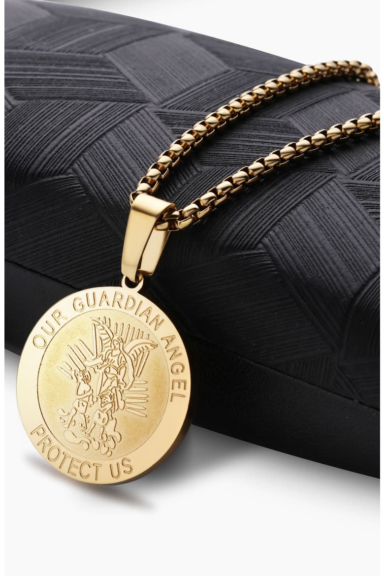 Guardian Angel Necklace, Alternate, color, GOLD