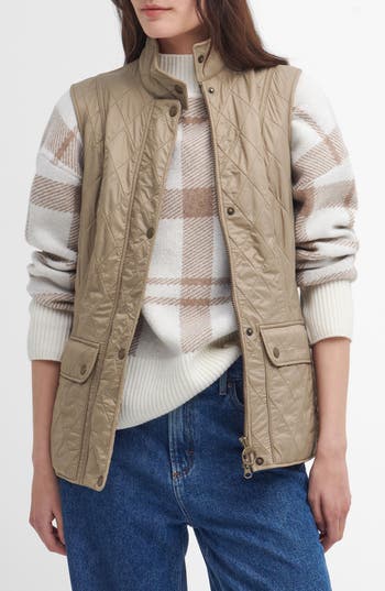 Barbour Wray Fleece Lined Vest In Brown