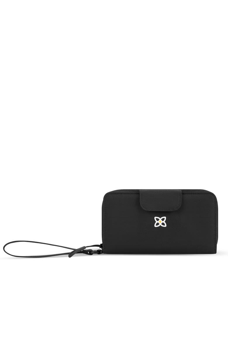 Tulum Nylon Large Zip Around Wallet with RFID Protection, Main, color, Raven