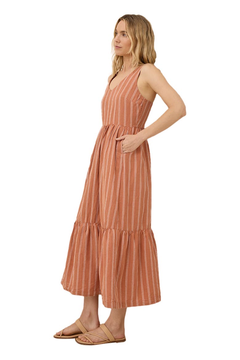 Canopy Linen Easy Tank Dress Made with Organic Cotton, Alternate, color, Hermosa Stripe