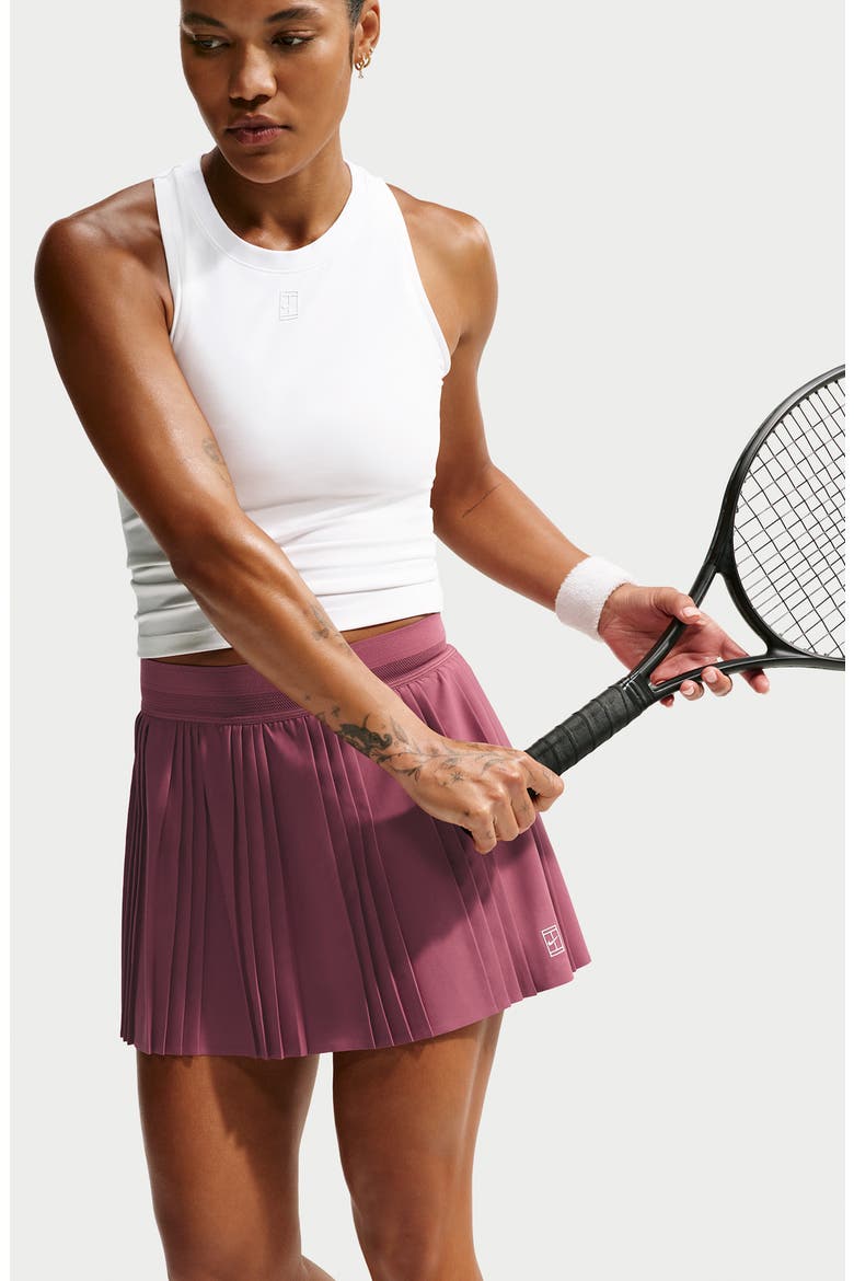 NikeCourt Advantage Dri-FIT Pleated Tennis Skort, Alternate, color, 654 PINK SMOKE/WHITE