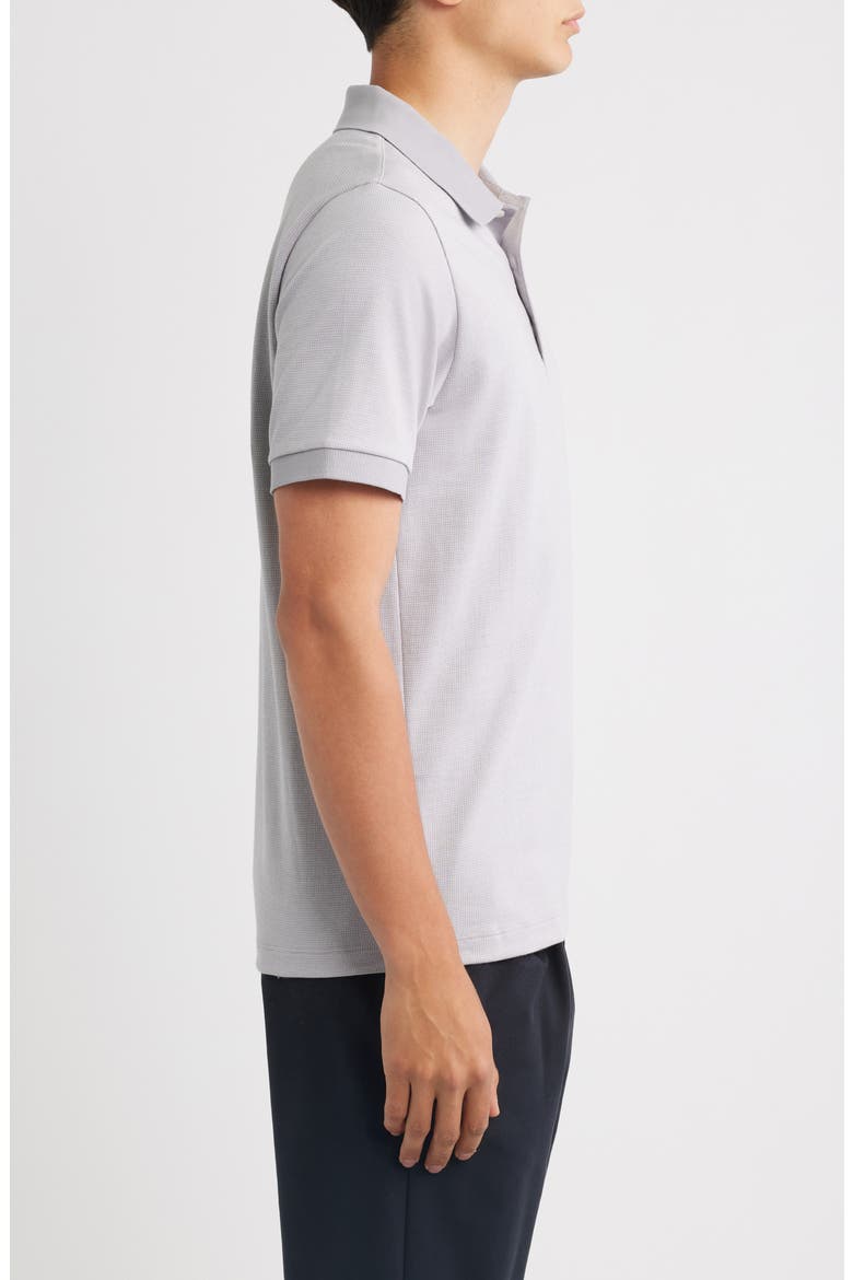 Geometric Jacquard Cotton Polo, Alternate, color, FOG