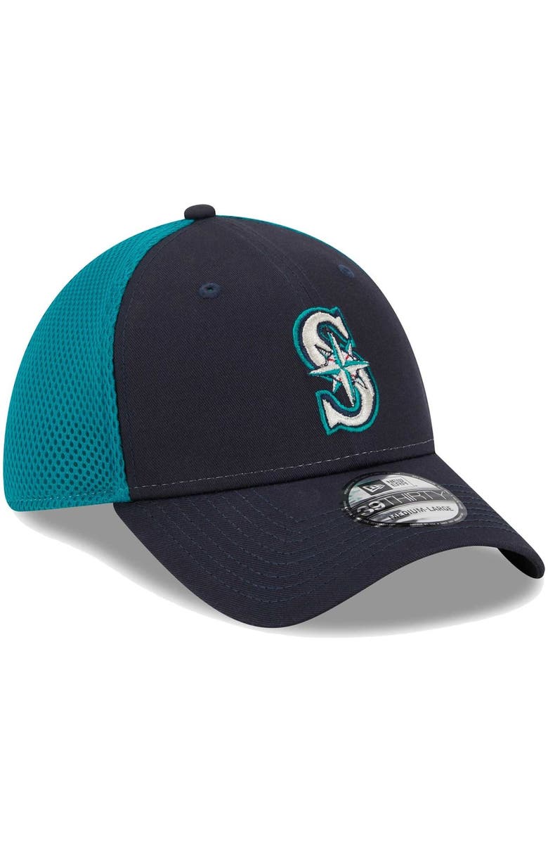 New Era Men's New Era Navy Seattle Mariners Team Neo 39THIRTY Flex Hat, Alternate, color, 