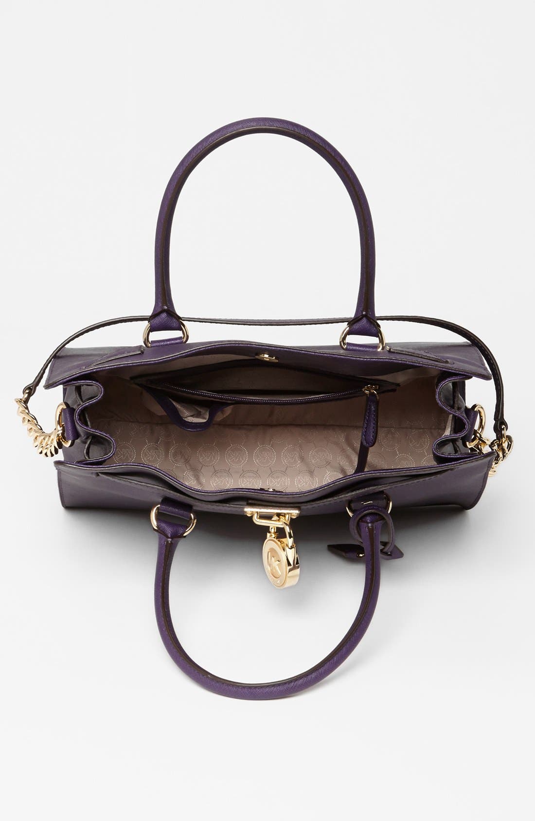 'Large Hamilton' Saffiano Leather Tote, Alternate, color, IRIS