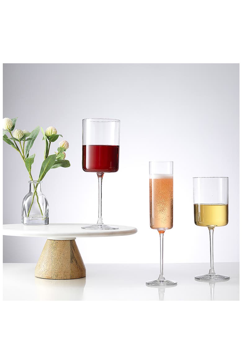 Claire Crystal Cylinder Red Wine Glass - Set of 4, Alternate, color, CLEAR
