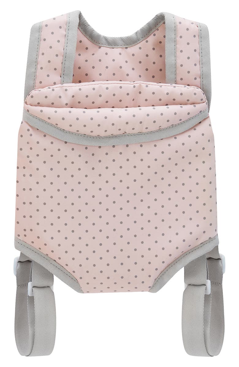 Teamson Kids Olivia's Little World Baby Doll Polka Dot 2-Piece Carrier & Car Seat Set, Main, color, Pink