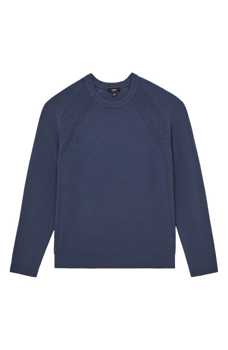 Reiss Foulton Wool & Cashmere Sweater, Alternate, color, Oceanic Blue