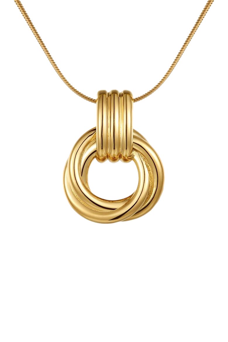 Triple Knot Pendant Necklace, Main, color, Gold