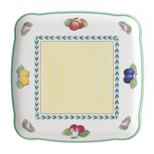 Villeroy & Boch Charm & Breakfast French Garden Square Platter In White