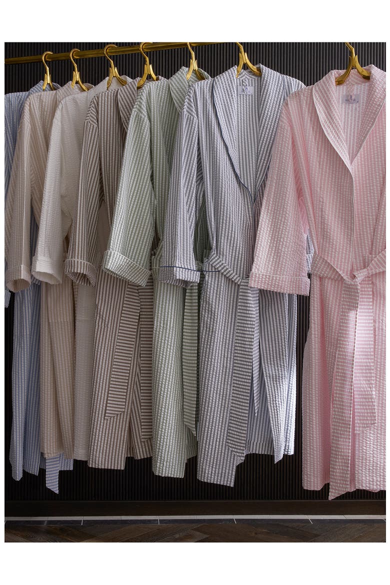 Matteo Stripe Robe, Alternate, color, WHITE