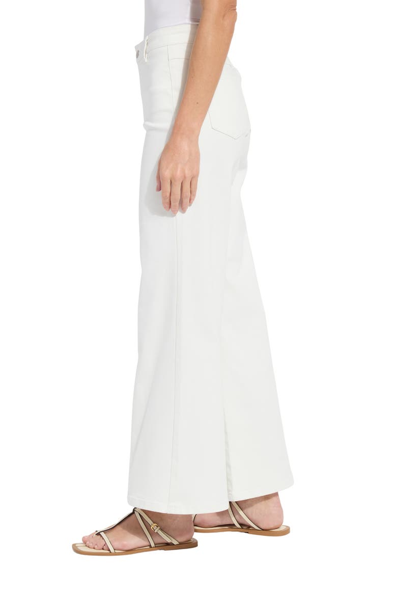 Iris Flat Front Wide Leg Jeans, Alternate, color, ECRU WHITE