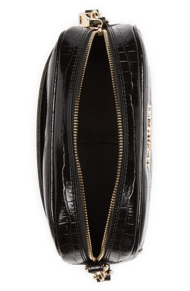 Bruno Magli Croc Embossed Leather Camera Crossbody Bag, Alternate, color, 