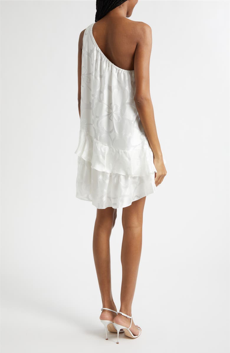 Ramy Brook Solene One-Shoulder Minidress, Alternate, color, Ivory Burnout