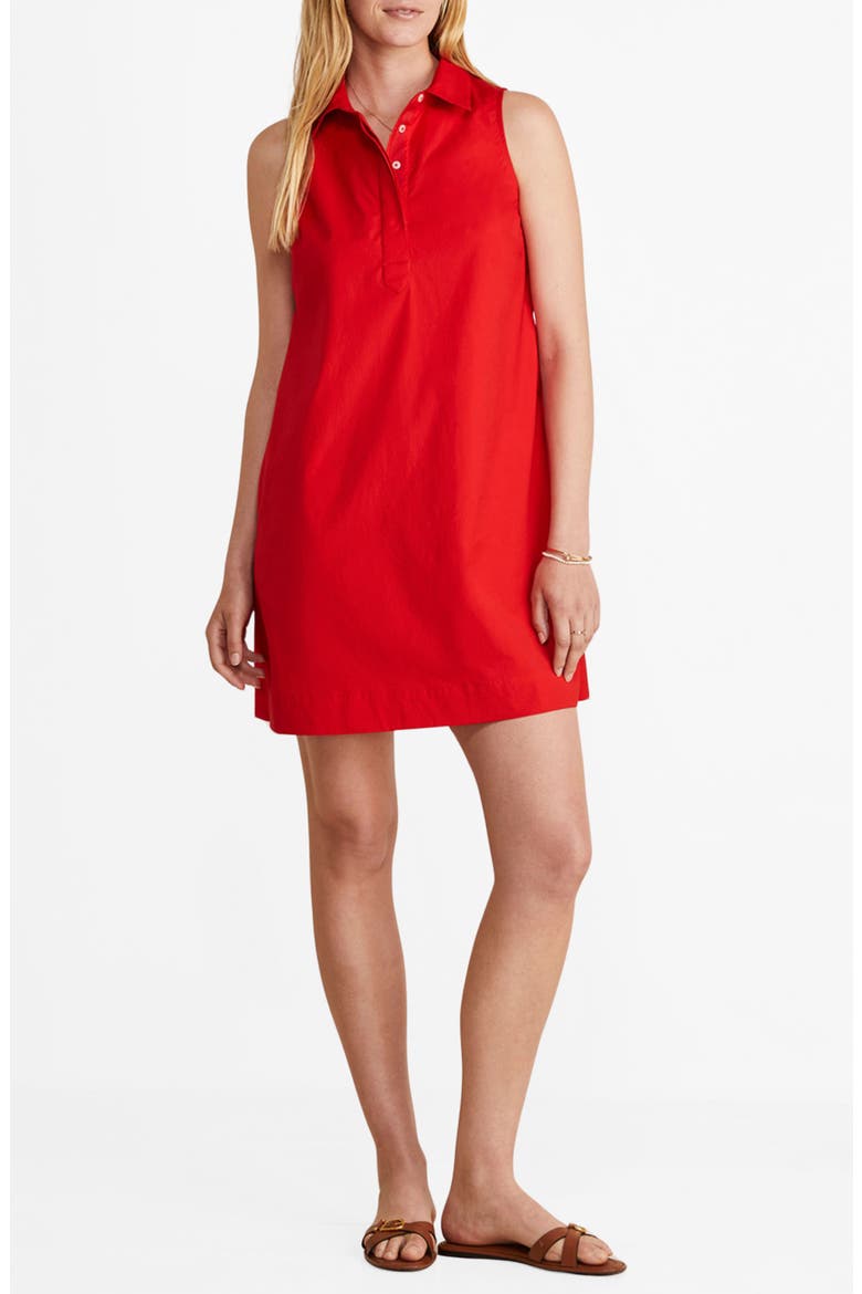 Sleeveless Cotton Popover Minidress, Main, color, LIGHTHOUSE RED