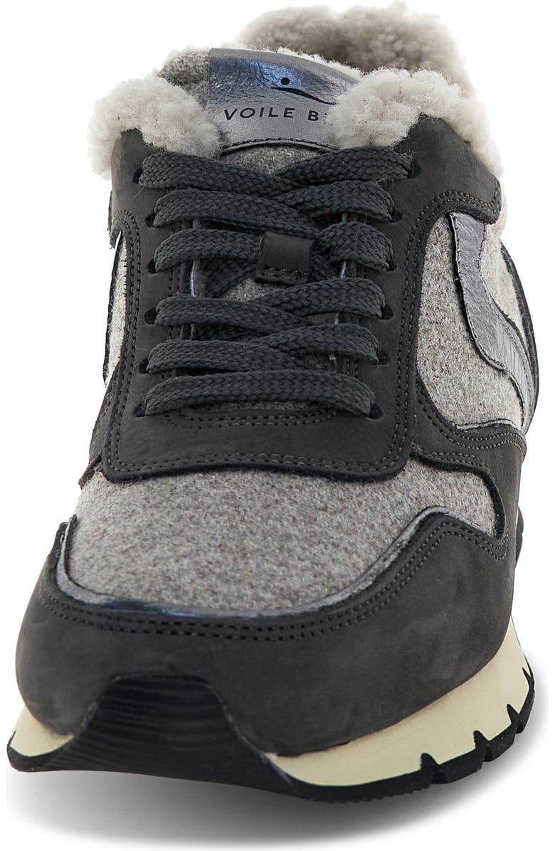 Voile Blanche Julia Genuine Shearling Sneaker, Alternate, color, Grey