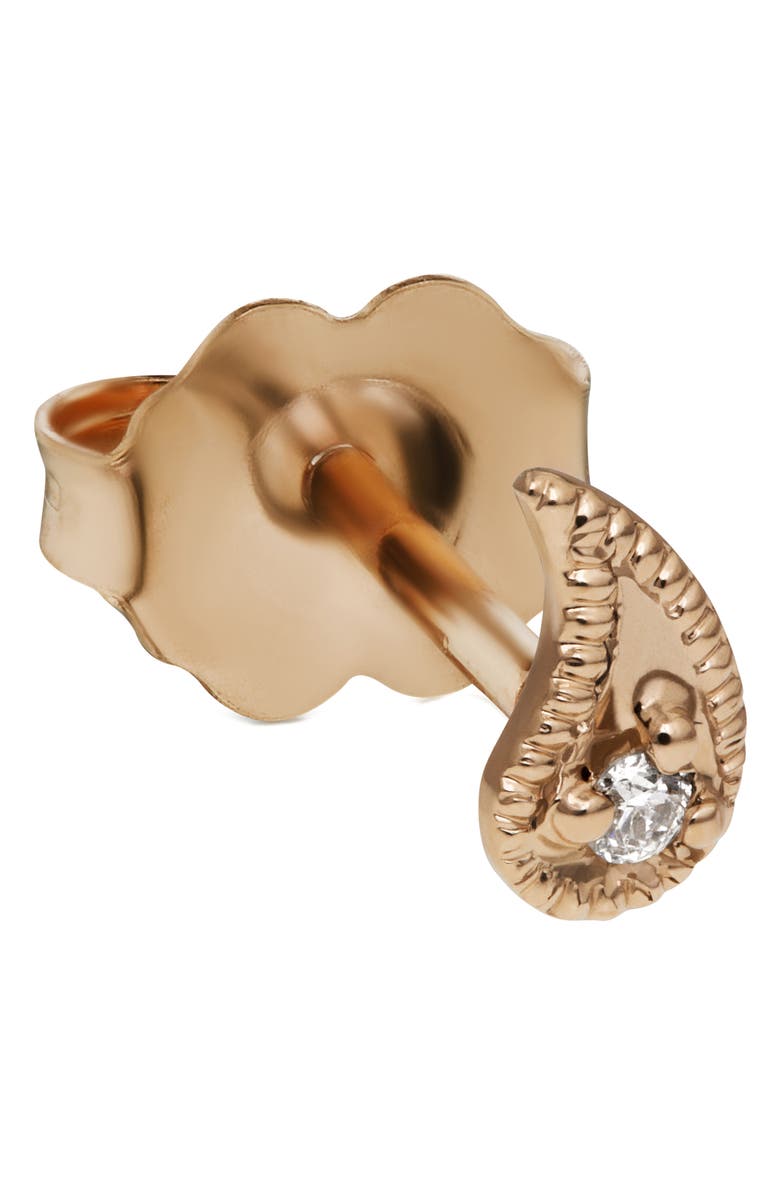 MARIA TASH Diamond Paisley Stud Earring, Main, color,