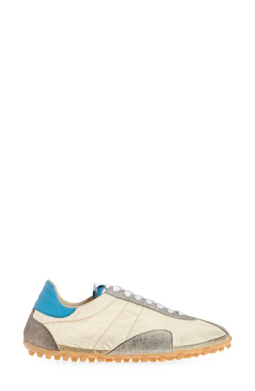 Maison Margiela Studded Sole Low Top Sprinters In Lemon/white/grey
