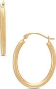 Frankie & Zoe Tube Oval Hoop Earrings