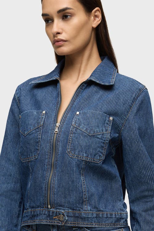 Hudson Jeans Zip Up Jacket In Blue