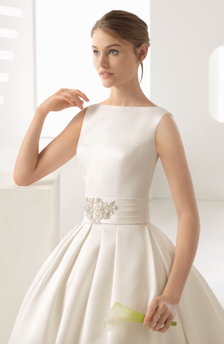 Rosa Clará Opulento Mikado Ballgown Wedding Dress, Alternate, color, 