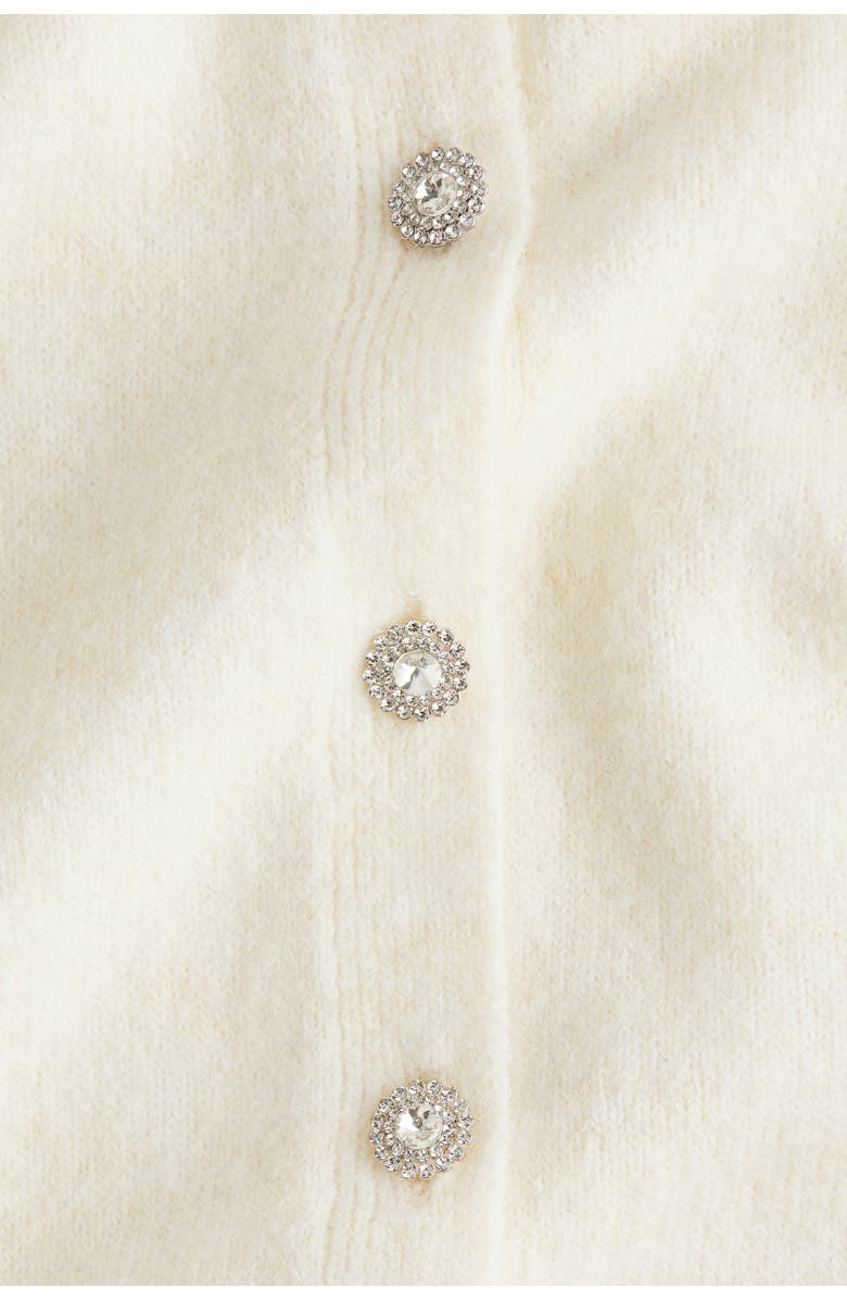 H&M Collared Cardigan, Alternate, color, Cream