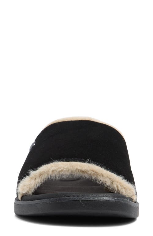 Reef Sunny Arrianah Cozy Faux Shearling Lined Slide Sandal