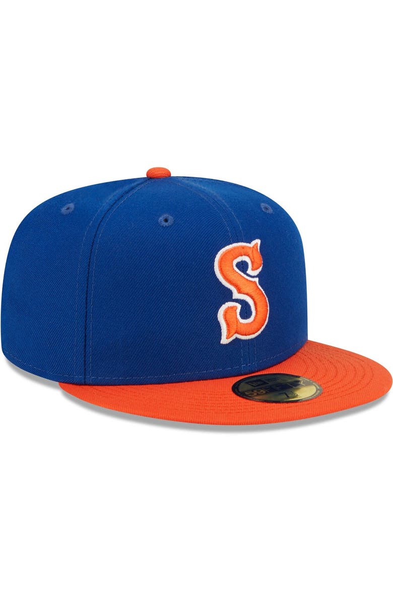 New Era Men's New Era Blue Syracuse Mets Authentic Collection 59FIFTY Fitted Hat, Alternate, color, 