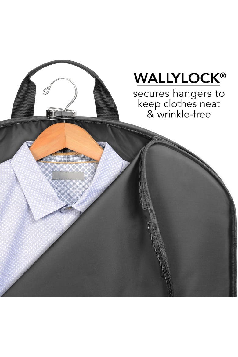 45" Deluxe Extra Capacity Travel Garment Bag with two accessory, Alternate, color, Black