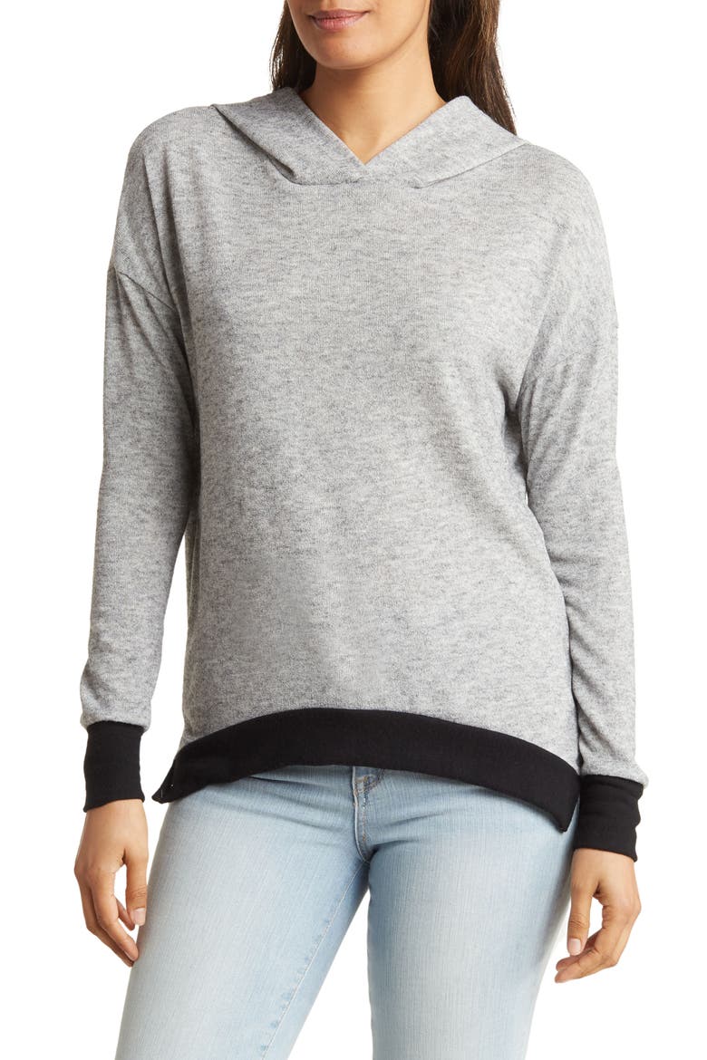 Dolman Sleeve Hoodie, Main, color, GREY/ BLACK