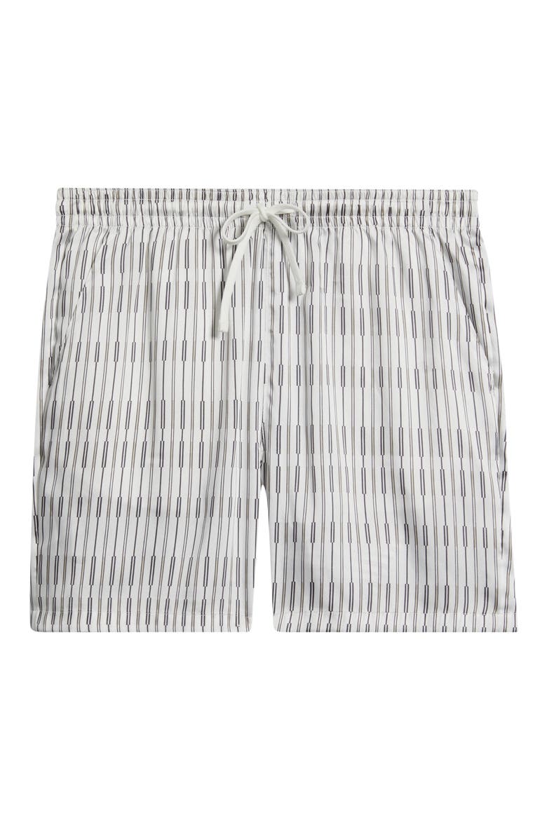 Satin Drawstring Shorts, Alternate, color, WHITE- GREY OLIVER STRIPE