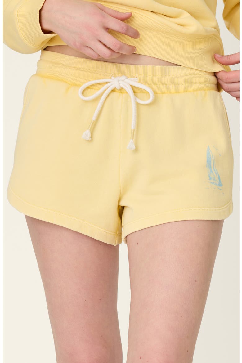 Meet Me By the Sea Drawstring Shorts, Main, color, SUNSHINE