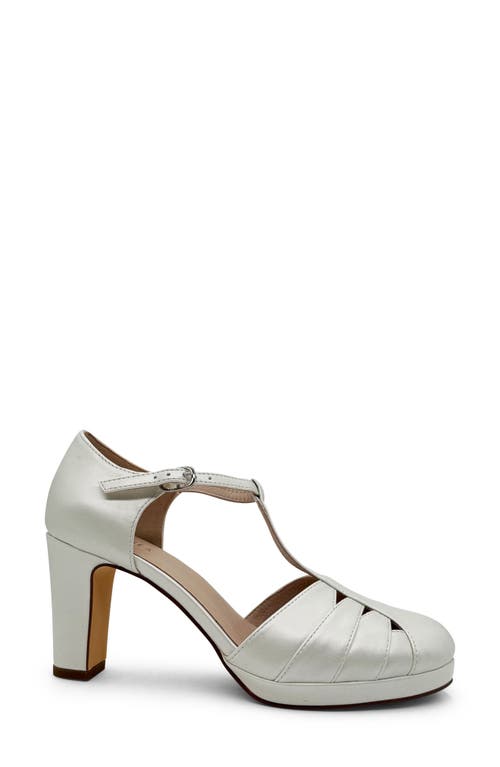Chelsea Crew Francine T-strap Pump In White